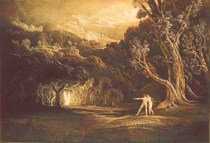 L'arcangelo Raffaele visita l'Eden, John Martin, 1825