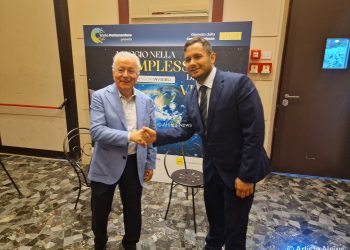 Il Dott. Emanuele Caracci con Federico Faggin